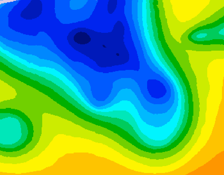 GDPS 500 millibar geopotential height 090 hour forecast chart for Canada based on 2026/04/17 0000Z data