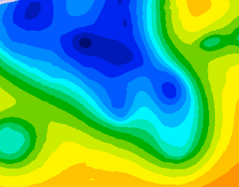 GDPS 500 millibar geopotential height 096 hour forecast chart for Canada based on 2026/04/17 0000Z data