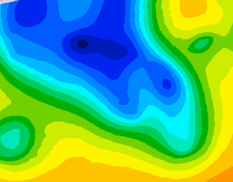 GDPS 500 millibar geopotential height 102 hour forecast chart for Canada based on 2026/04/17 0000Z data