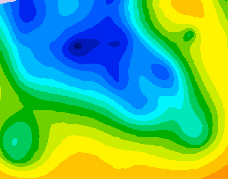 GDPS 500 millibar geopotential height 114 hour forecast chart for Canada based on 2026/04/17 0000Z data