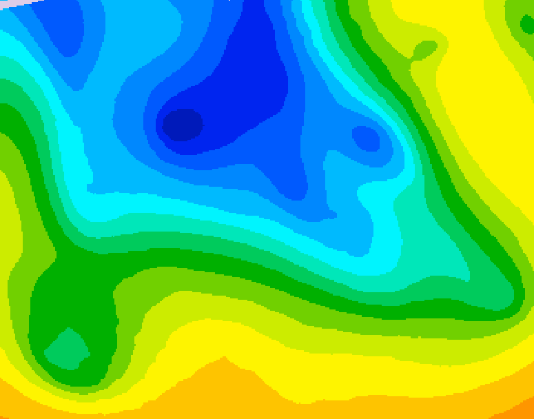 GDPS 500 millibar geopotential height 126 hour forecast chart for Canada based on 2026/04/17 0000Z data