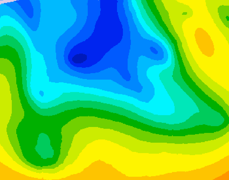 GDPS 500 millibar geopotential height 132 hour forecast chart for Canada based on 2026/04/17 0000Z data
