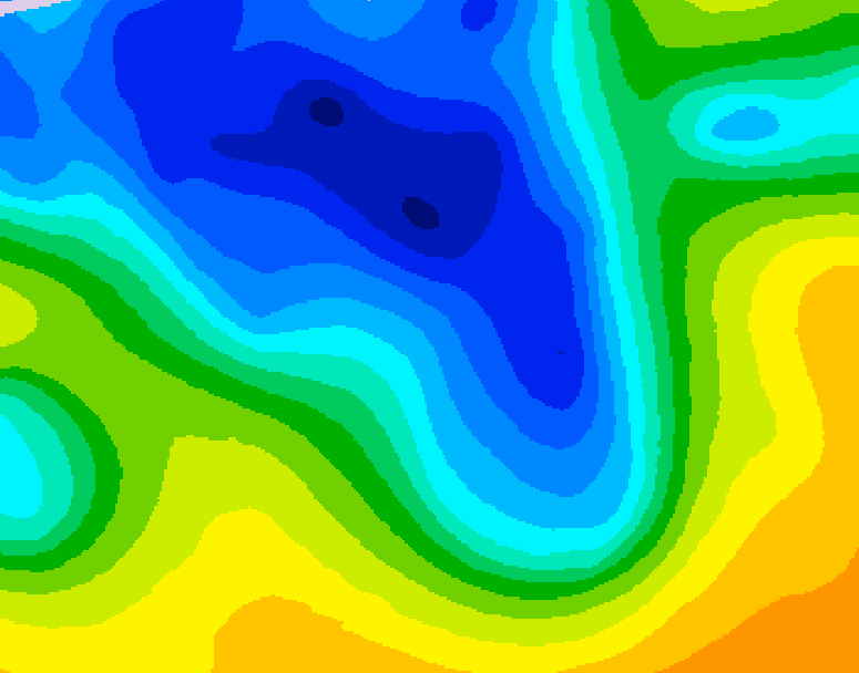 GDPS 500 millibar geopotential height 060 hour forecast chart for Canada based on 2026/04/17 1200Z data