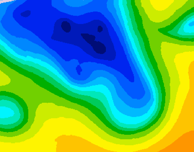 GDPS 500 millibar geopotential height 072 hour forecast chart for Canada based on 2026/04/17 1200Z data