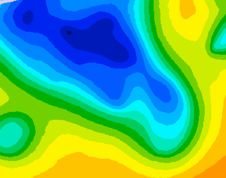GDPS 500 millibar geopotential height 084 hour forecast chart for Canada based on 2026/04/17 1200Z data