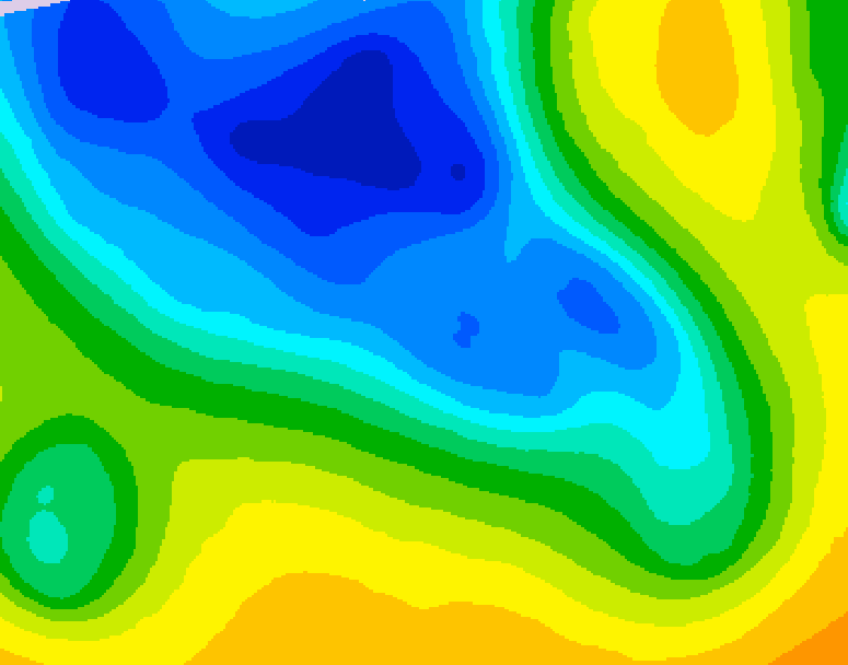 GDPS 500 millibar geopotential height 096 hour forecast chart for Canada based on 2026/04/17 1200Z data