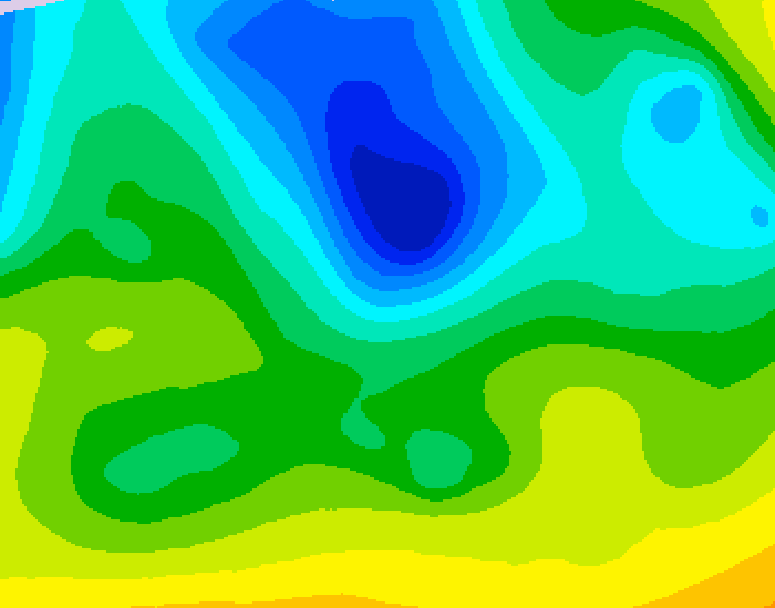 GDPS 500 millibar geopotential height 222 hour forecast chart for Canada based on 2026/04/17 1200Z data