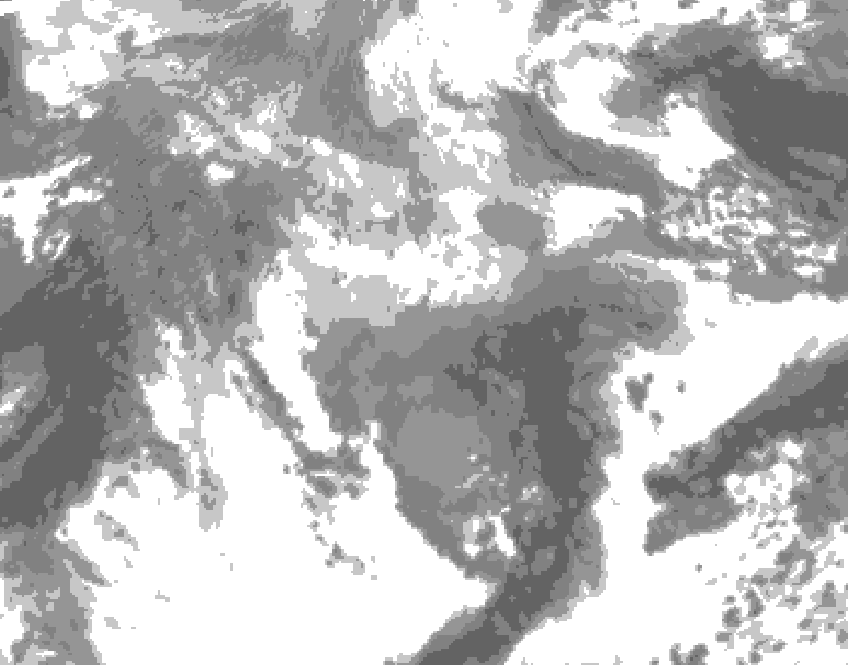 GDPS total cloud 042 hour forecast chart for Canada based on 2026/04/17 0000Z data