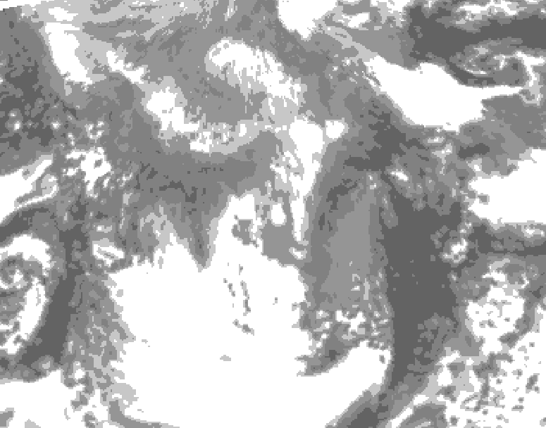 GDPS total cloud 066 hour forecast chart for Canada based on 2026/04/17 0000Z data