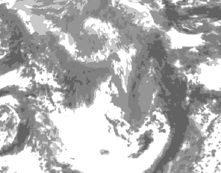 GDPS total cloud 072 hour forecast chart for Canada based on 2026/04/17 0000Z data