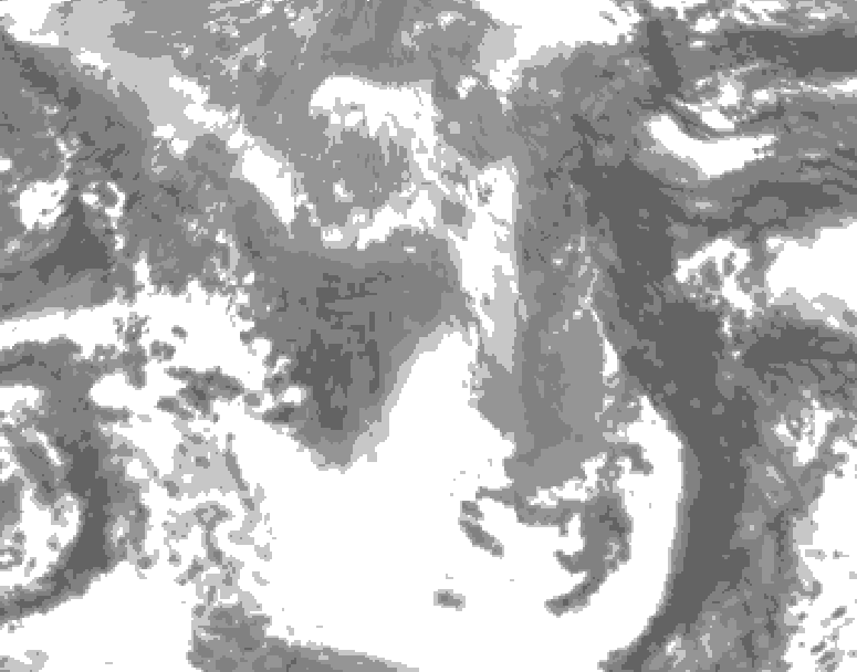 GDPS total cloud 078 hour forecast chart for Canada based on 2026/04/17 0000Z data