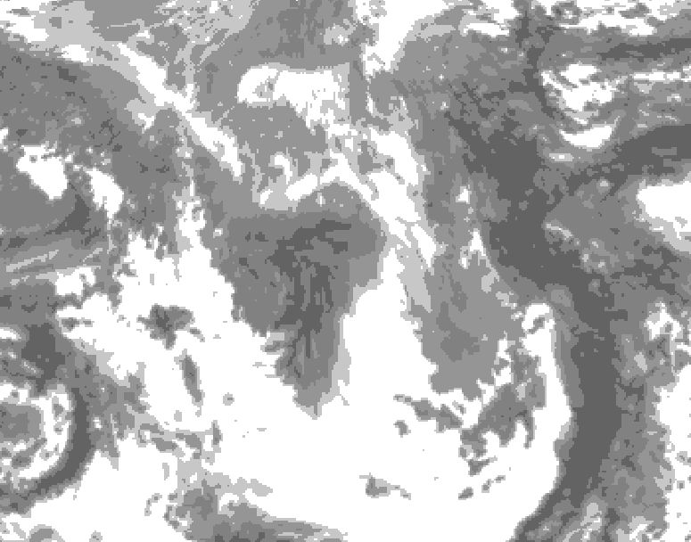 GDPS total cloud 084 hour forecast chart for Canada based on 2026/04/17 0000Z data