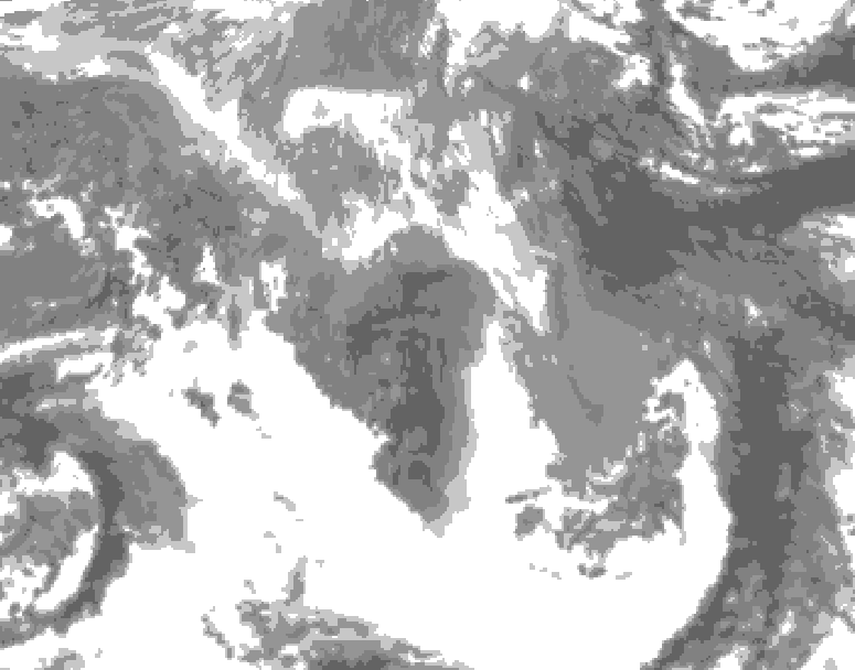 GDPS total cloud 090 hour forecast chart for Canada based on 2026/04/17 0000Z data