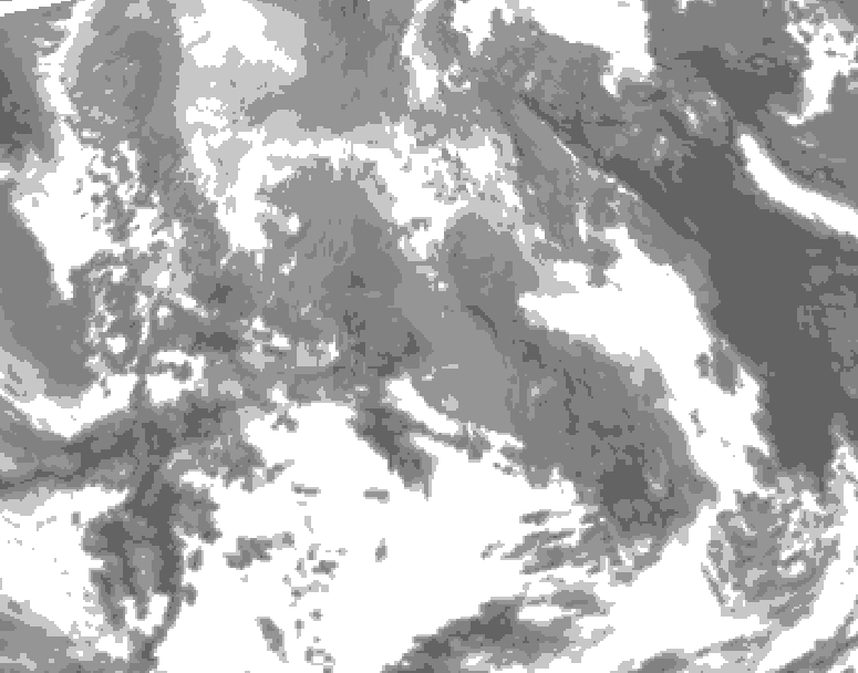 GDPS total cloud 126 hour forecast chart for Canada based on 2026/04/17 0000Z data