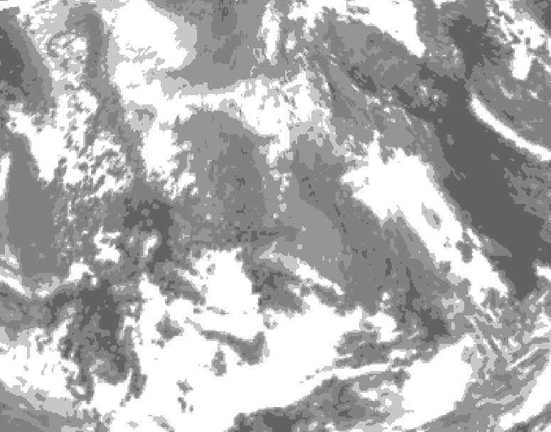 GDPS total cloud 132 hour forecast chart for Canada based on 2026/04/17 0000Z data