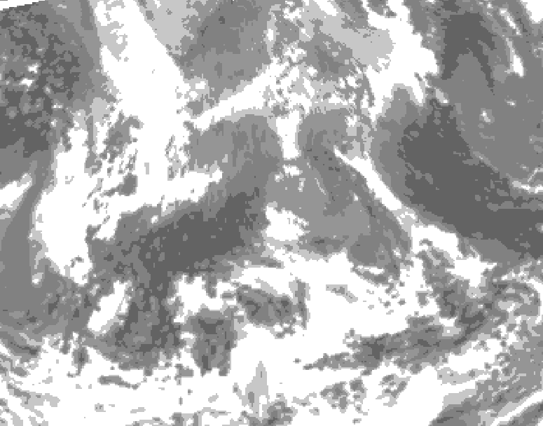 GDPS total cloud 150 hour forecast chart for Canada based on 2026/04/17 0000Z data