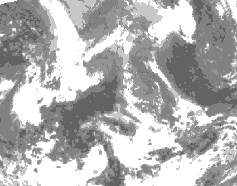 GDPS total cloud 156 hour forecast chart for Canada based on 2026/04/17 0000Z data