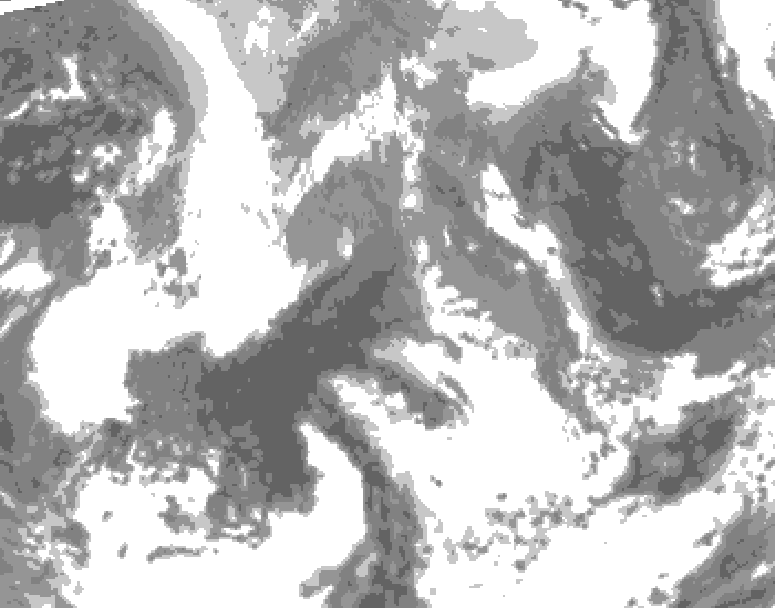 GDPS total cloud 162 hour forecast chart for Canada based on 2026/04/17 0000Z data
