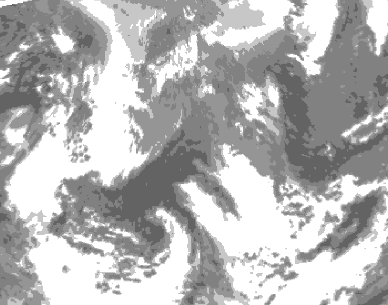GDPS total cloud 168 hour forecast chart for Canada based on 2026/04/17 0000Z data