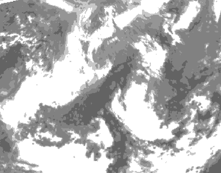 GDPS total cloud 180 hour forecast chart for Canada based on 2026/04/17 0000Z data