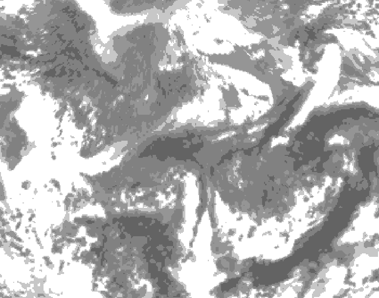 GDPS total cloud 234 hour forecast chart for Canada based on 2026/04/17 0000Z data