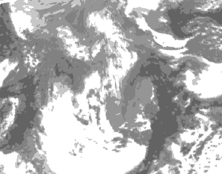 GDPS total cloud 048 hour forecast chart for Canada based on 2026/04/17 1200Z data