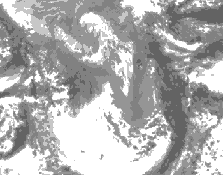 GDPS total cloud 060 hour forecast chart for Canada based on 2026/04/17 1200Z data