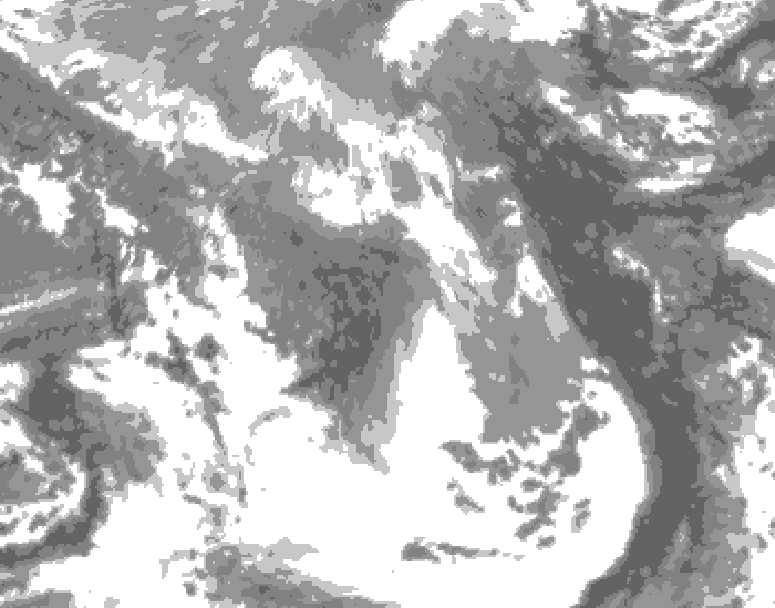 GDPS total cloud 072 hour forecast chart for Canada based on 2026/04/17 1200Z data