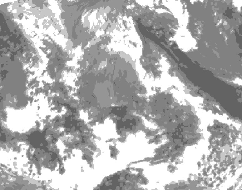 GDPS total cloud 120 hour forecast chart for Canada based on 2026/04/17 1200Z data