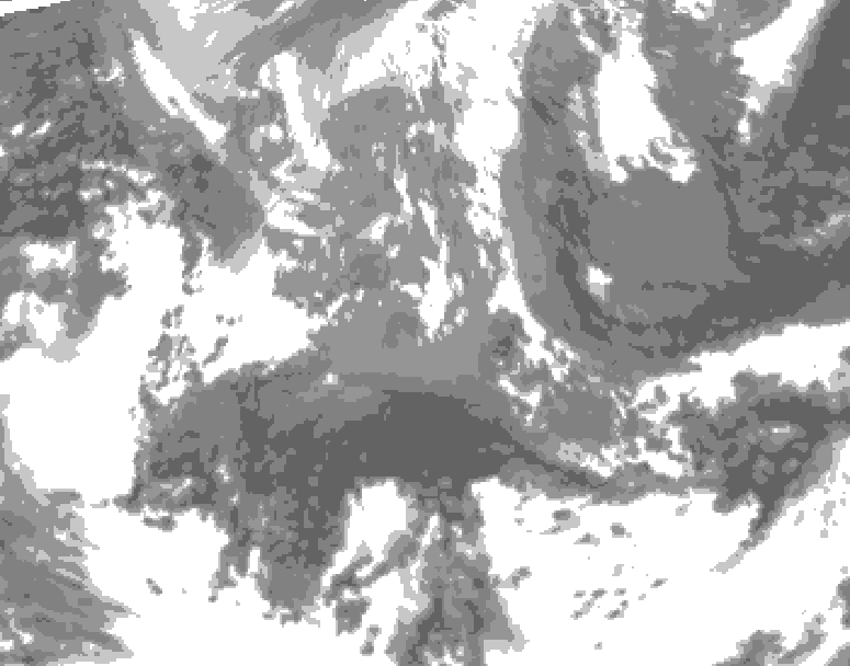 GDPS total cloud 156 hour forecast chart for Canada based on 2026/04/17 1200Z data