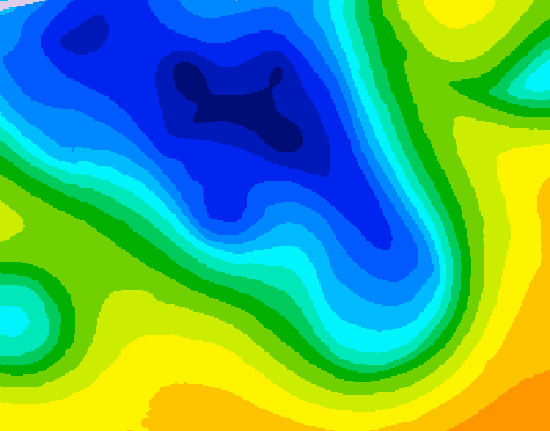 GDPS 500 millibar geopotential height 060 hour forecast chart for Canada based on 2026/04/18 0000Z data