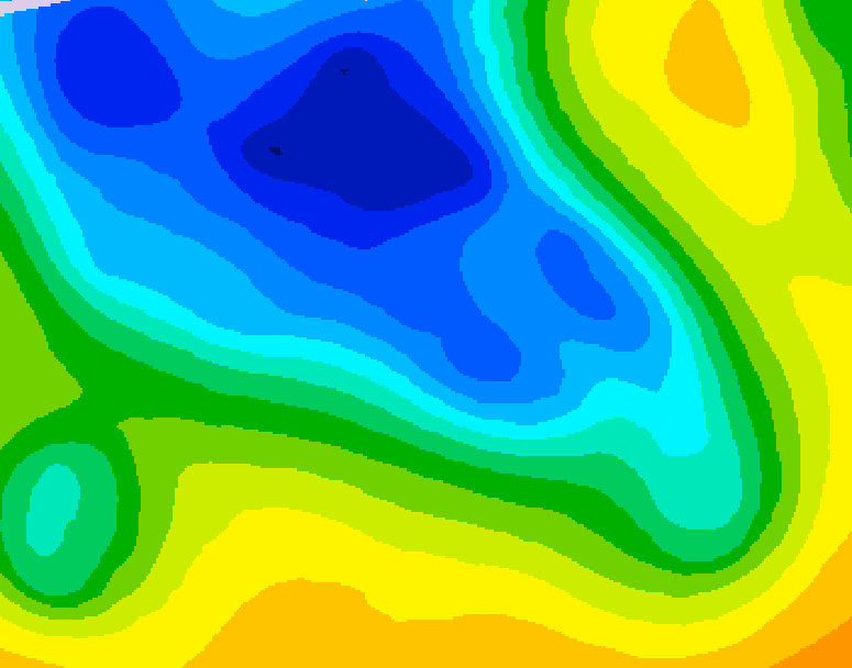 GDPS 500 millibar geopotential height 084 hour forecast chart for Canada based on 2026/04/18 0000Z data