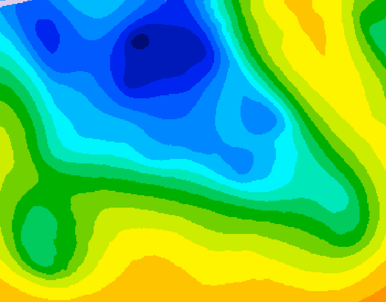 GDPS 500 millibar geopotential height 096 hour forecast chart for Canada based on 2026/04/18 0000Z data