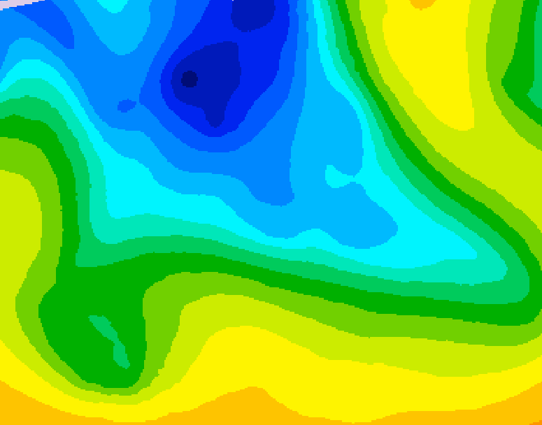 GDPS 500 millibar geopotential height 108 hour forecast chart for Canada based on 2026/04/18 0000Z data