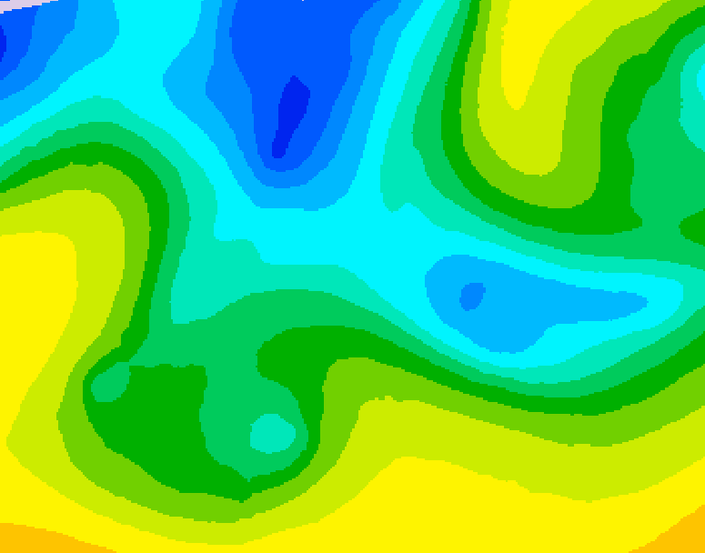 GDPS 500 millibar geopotential height 132 hour forecast chart for Canada based on 2026/04/18 0000Z data