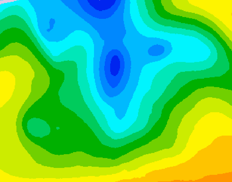 GDPS 500 millibar geopotential height 222 hour forecast chart for Canada based on 2026/04/18 0000Z data
