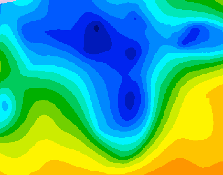 GDPS 500 millibar geopotential height 018 hour forecast chart for Canada based on 2026/04/18 1200Z data
