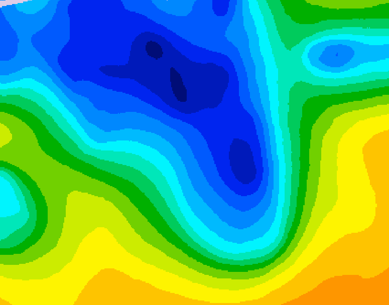 GDPS 500 millibar geopotential height 030 hour forecast chart for Canada based on 2026/04/18 1200Z data
