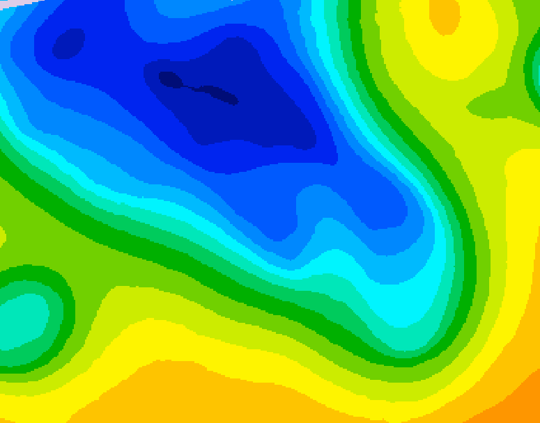 GDPS 500 millibar geopotential height 060 hour forecast chart for Canada based on 2026/04/18 1200Z data