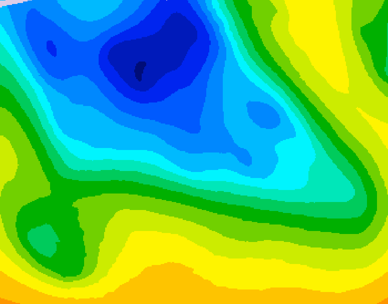GDPS 500 millibar geopotential height 090 hour forecast chart for Canada based on 2026/04/18 1200Z data