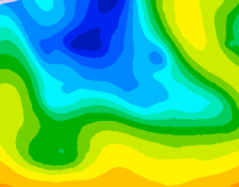GDPS 500 millibar geopotential height 102 hour forecast chart for Canada based on 2026/04/18 1200Z data