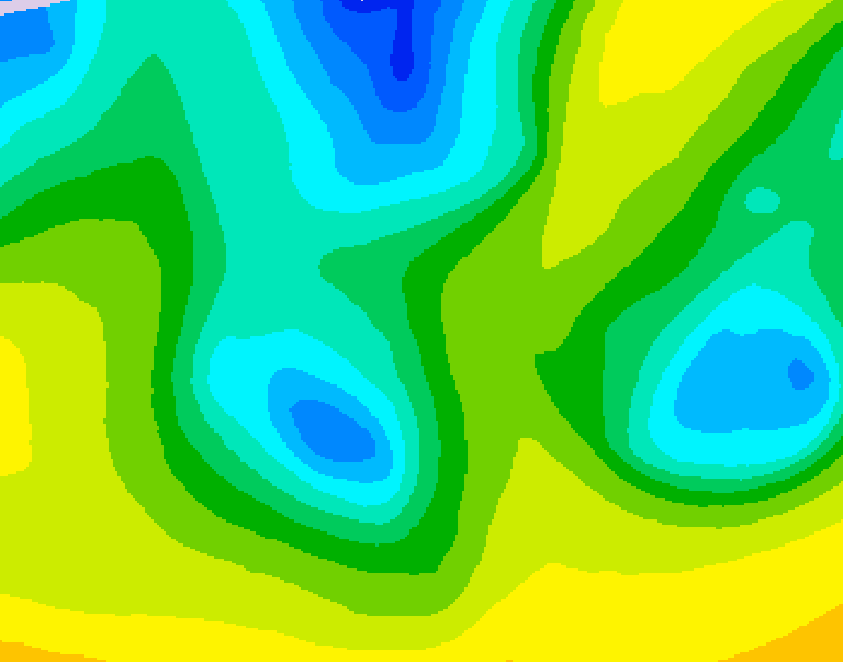 GDPS 500 millibar geopotential height 150 hour forecast chart for Canada based on 2026/04/18 1200Z data