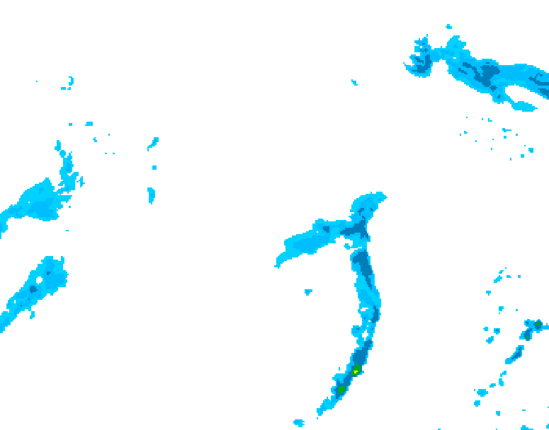GDPS precipitation 018 hour forecast chart for Canada based on 2026/04/18 0000Z data