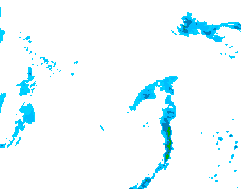 GDPS precipitation 024 hour forecast chart for Canada based on 2026/04/18 0000Z data