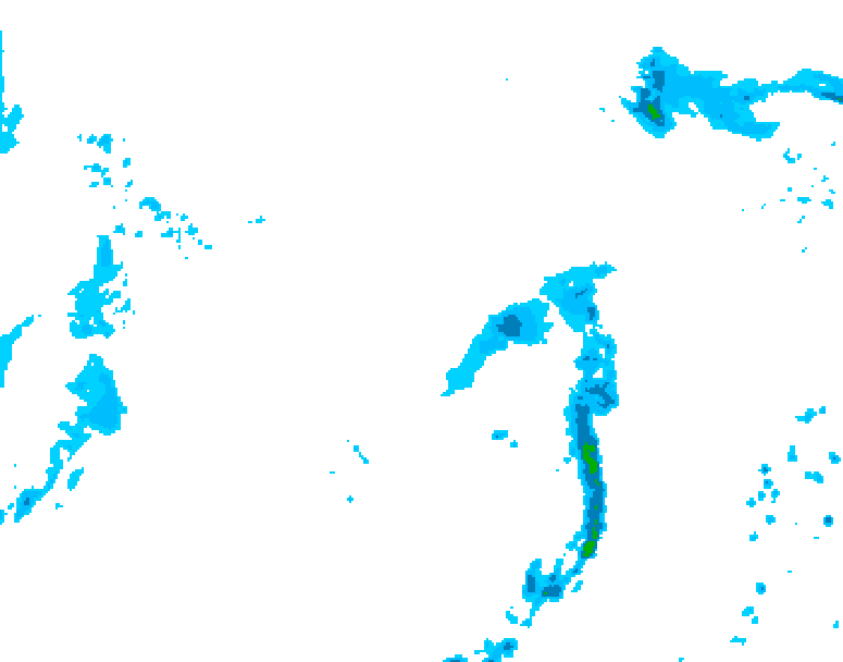 GDPS precipitation 012 hour forecast chart for Canada based on 2026/04/18 1200Z data