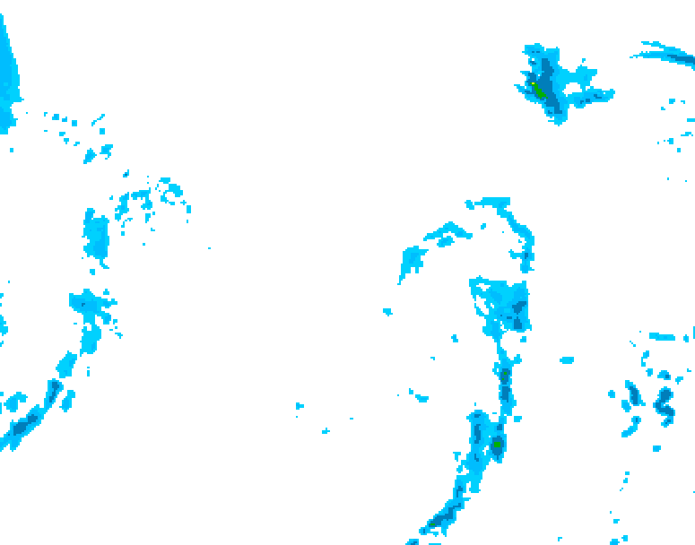 GDPS precipitation 018 hour forecast chart for Canada based on 2026/04/18 1200Z data