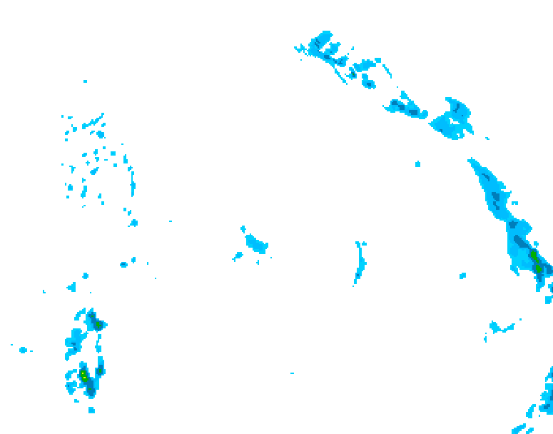 GDPS precipitation 084 hour forecast chart for Canada based on 2026/04/18 1200Z data