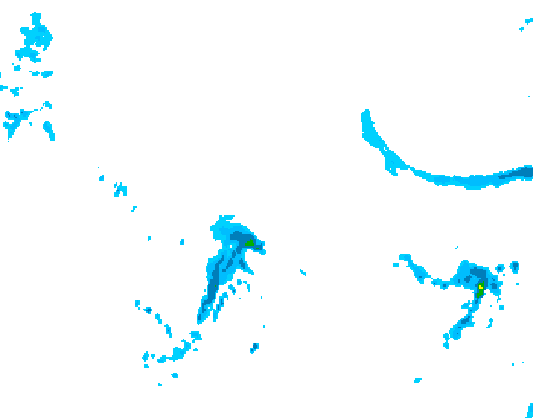 GDPS precipitation 126 hour forecast chart for Canada based on 2026/04/18 1200Z data