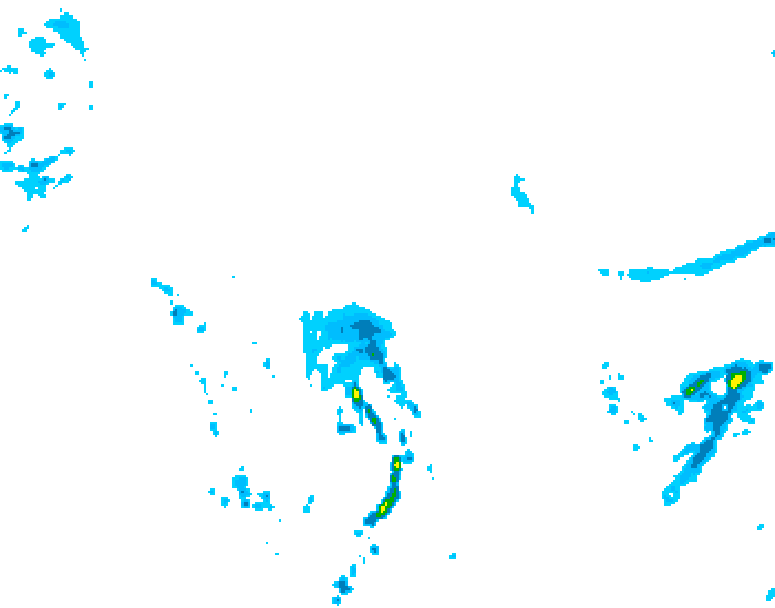 GDPS precipitation 132 hour forecast chart for Canada based on 2026/04/18 1200Z data