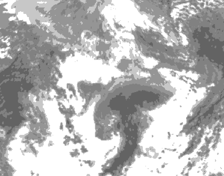 GDPS total cloud 006 hour forecast chart for Canada based on 2026/04/18 0000Z data